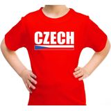 T-shirt - Rood - Katoen - Czech - Voor Kids