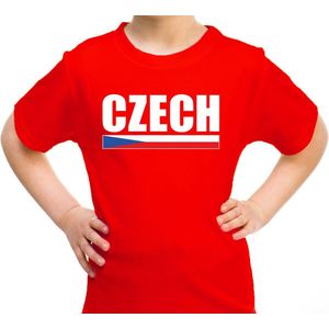 T-shirt - Rood - Katoen - Czech - Voor Kids
