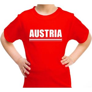 Bellatio Decorations - Austria Supporter T-shirt - Rood - Katoen