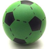 4x Foam softbal voetbal groen 20 cm - Zachte speelgoed voetballen 4 stuks