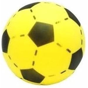 Set van 3 foam softbal voetballen geel 20 cm - Zachte speelgoed voetbal