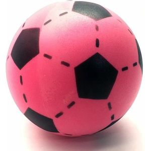 Set van 3 foam softbal voetballen roze 20 cm - Zachte speelgoed voetbal
