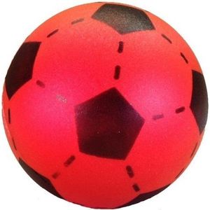 Set van 3 foam softbal voetballen rood 20 cm - Zachte speelgoed voetbal