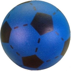 Set van 2 blauwe foam soft voetballen 20 cm