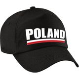 Poland supporter pet  / cap Polen zwart Kids - Verkleedhoofddeksels