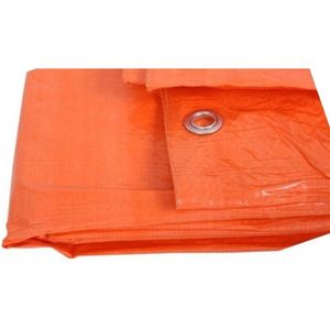 Oranje afdekzeil / dekzeil 3.9 x 4.9 meter - Afdekzeilen