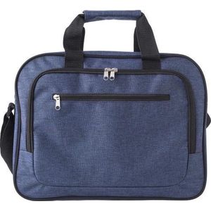 Schoudertas/aktetas/werktas blauw 40 x 30 cm - Laptoptas/documententas met verstelbare schouderband