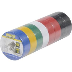 16x Gekleurde Rollen Isolatie Tape - 18 Mm X 5 Meter - Isolerende Tape - Klusmateriaal