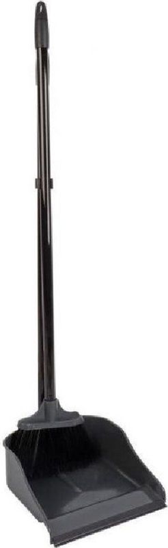 Stoffer en Blik - Zwart - Kunststof - Lange Steel 85 cm