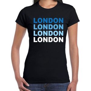 London  /  Londen steden shirt zwart voor dames