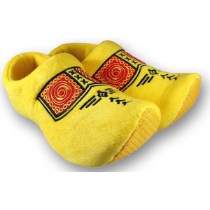 Klompen - Pantoffels - Geel - Pluche - Antislip Zool