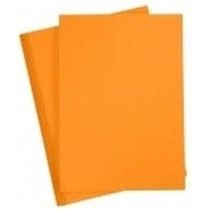 Hobby en knutselen karton vellen -5x - oranje - A4 - 21 x 30 cm - 180 grams