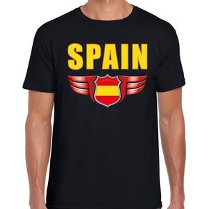 Spain ek / wk landen shirt Spanje zwart voor heren