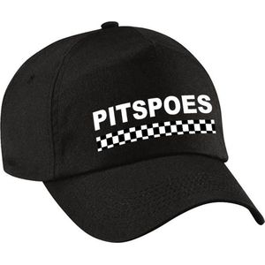 Pitspoes Baseball Cap - Zwarte Verkleed Pet voor Dames - Carnaval Accessoire