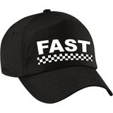 Fast  / finish vlag verkleed pet zwart voor kinderen