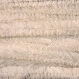 50x Wit chenille draad 14 mm x 50 cm - Hobbydraad