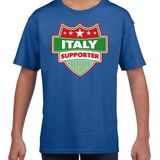 T-Shirt - Blauw - Katoen - Italië Schild