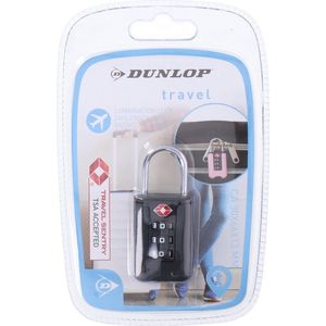 Dunlop TSA slotje - zwart - kunststof/metaal - cijferslot - bagageslot voor reistassen/koffer - Handbagage sloten