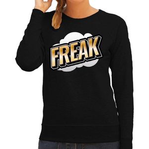 Foute Freak sweater in 3D effect zwart voor dames - foute fun tekst trui / outfit - popart