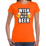 Bellatio Decorations - Wish you were BEER - T-shirt - Oranje - Dames