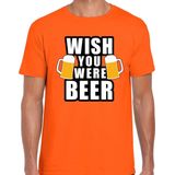 Bellatio Decorations - Wish you were BEER - T-shirt - Oranje - Heren
