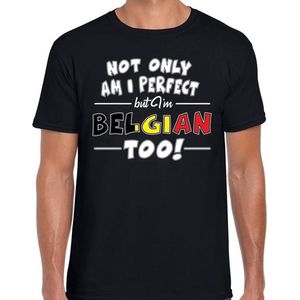 Not only perfect but Belgian / Belgie fun cadeau shirt voor heren