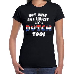 Not only perfect Dutch / Holland t-shirt zwart voor dames