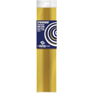 Crepe papier platte vellen - 6x - metallic goud - 250 x 50 cm - Knutselen met papier - Knutselspullen