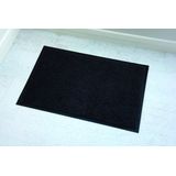 Deurmat/droogloopmat Memphis zwart 80 x 120 cm - Schoonloopmat - Inloopmat