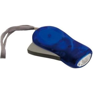 3x Blauwe Knijp Zaklampen LED 10,5 cm - Zaklampen