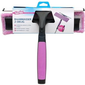 Raamtrekker - Plastic - Roze - 2-Delig - Handvat 35 cm