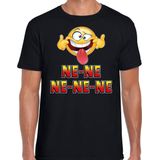 Funny emoticon t-shirt ne-ne-ne-ne-ne zwart voor heren -  Fun / cadeau shirt