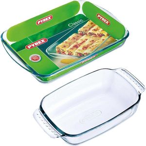 2x Glazen ovenschalen 1,2 en 3,7 liter