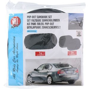 Auto zonnescherm 3-delig 34 x 30 cm - uitklapbaar - zuignappen - zonneschermen / raamdeken