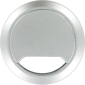 2x Kabeldoorvoer aluminium zilver 60 mm - Kabeldoorvoer