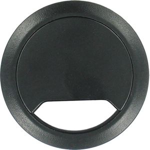 3x Kabeldoorvoer zwart 80 mm - Elektra kabeldoorvoeren buizen en goten