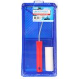 Lakroller schilderset 10 cm extra fijn met verfbak en beugel - Verfset - Schuim rollers