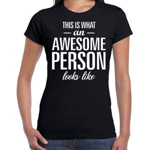 Awesome person - geweldig persoon cadeau t-shirt zwart dames - verjaardag cadeau