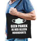 Geen paniek ik heb alleen hooikoorts tasje zwart katoen voor heren