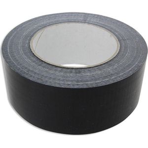 Ducttape rol - Zwart - 50mm x 50 meter - Olie- en waterbestendig - Zwarte Duct Tape - Duck tape - Klus &amp; reparatie benodigdheden