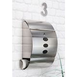 RVS brievenbus / postbus met krantenvak 30 x 12 x 40 cm - Brievenbussen / postbussen