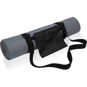 Yogamat - Grijs - 190 x 61 cm - Thuis sporten - Grijze pilates/yoga mat - Sport/fitness benodigheden