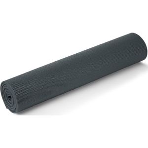 Yogamat - Grijs - 190 x 61 cm - Thuis sporten - Grijze pilates/yoga mat - Sport/fitness benodigheden