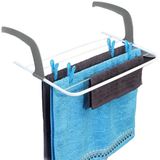 Wasrek - Wit met Blauw - Voor aan Verwarming - 51 cm - Droogrekken - 3 Meter Drooglengte