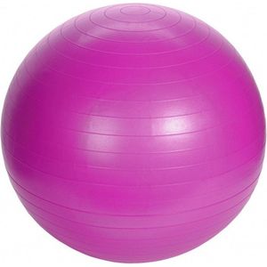 Grote roze yogabal met pomp sportbal fitnessartikelen 75 cm