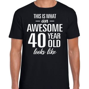 Awesome year - geweldige jaar cadeau t-shirt zwart heren - Verjaardag cadeau