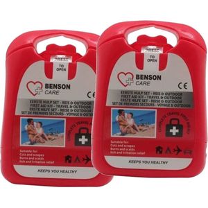 2x EHBO reiskit / compacte eerste hulp verbanddoos - outdoor / reis - verbanddoos / first aid kit