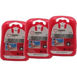 3x EHBO reiskit / compacte eerste hulp verbanddoos - outdoor / reis - verbanddoos / first aid kit
