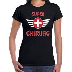 Super chirurg cadeau shirt zwart voor dames