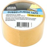 Dubbelzijdige Tape / Tapijttape - 50 Mm X 10 M - Bruin - Universeel - Dubbelzijdig Tapijt Plakband